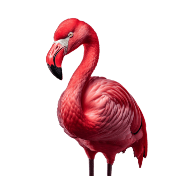 AI generated Flamingo flying png isolated on transparent background