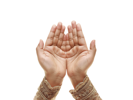 AI generated two hands with a prayer gesture png