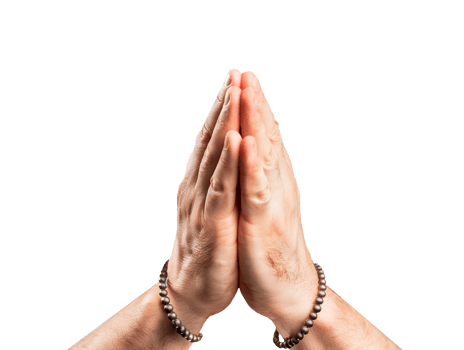 AI generated two hands with a prayer gesture png