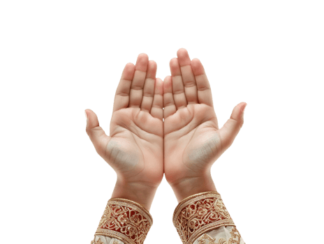 AI generated two hands with a prayer gesture png