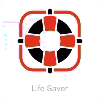 life saver and help icon concept vector
