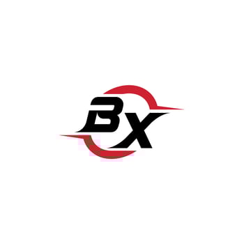 BX initial esport or gaming team inspirational concept ideas vector