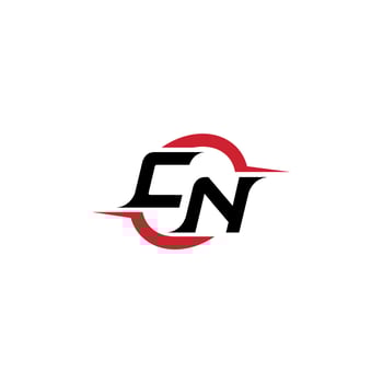 CN initial esport or gaming team inspirational concept ideas vector