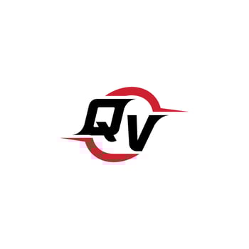 QV initial esport or gaming team inspirational concept ideas vector