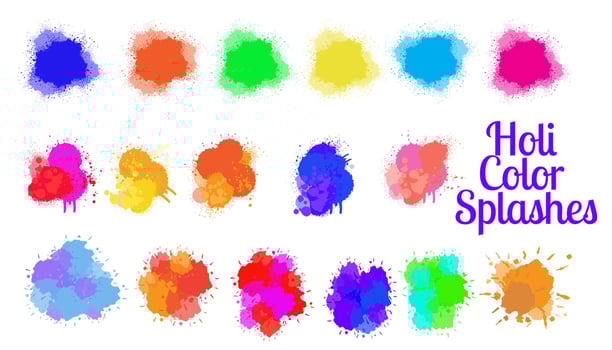 colorful color splash holi vector