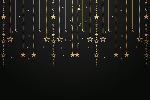 Ramadhan, Eid al-Fitr, Islamic calendar background greeting card with crescent moon decoration vector