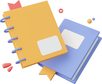 Notebook, 3d illustration elements of school supplies png