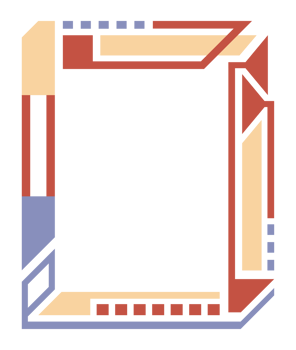 Abstract vibrant vertical modern frame. Colorful geometric rectangle border. Copy space for your images and text png