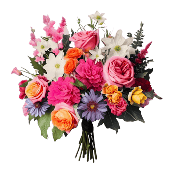 a bouquet of flowers on a transparent background png