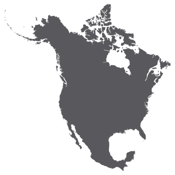 North America country Map. Map of North America in grey color. png