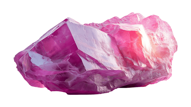 AI generated Pink color stone on a transparent background. Stone png