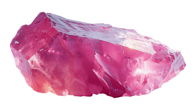 AI generated Pink color stone on a transparent background. Stone png