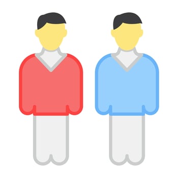 A flat design, icon of employees vector