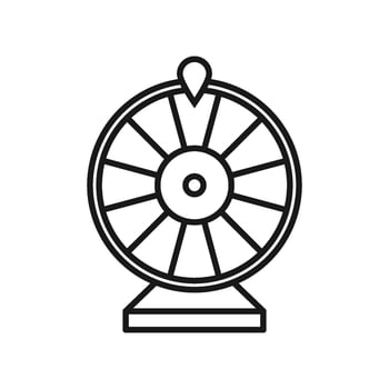 fortune spinning wheel icon vector design template