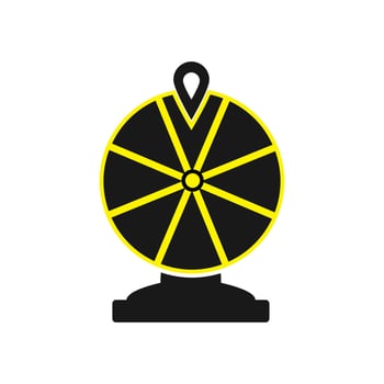 fortune spinning wheel icon vector design template