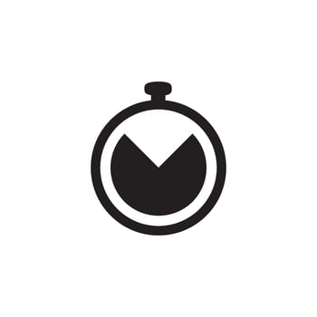 watch and clock time icon vector design template
