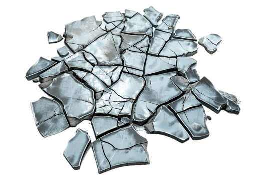AI generated Broken Ceramic Tiles Pile png