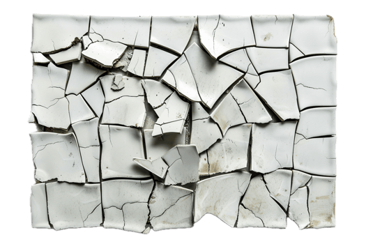 AI generated Broken Ceramic Tiles Pile png