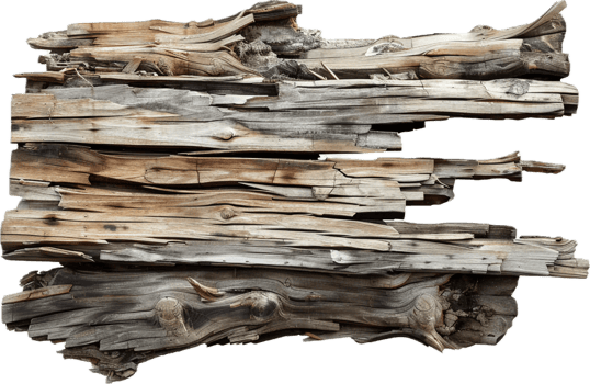 AI generated Weathered Wooden Planks png