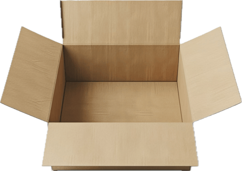 AI generated Open Empty Cardboard Box png