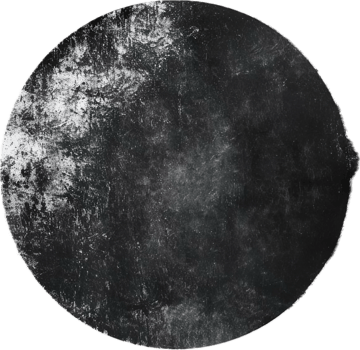 AI generated Textured Black Grunge Circle png