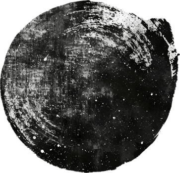 AI generated Textured Black Grunge Circle png