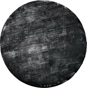 AI generated Textured Black Grunge Circle png