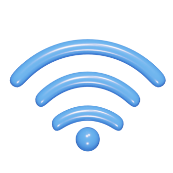 Wifi icon 3d render illustration png