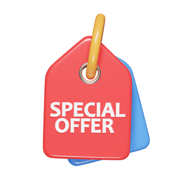 Special offer icon 3d render illustration png
