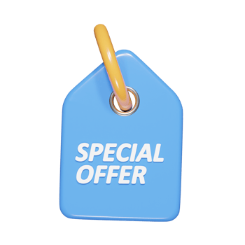 Special offer icon 3d render illustration png