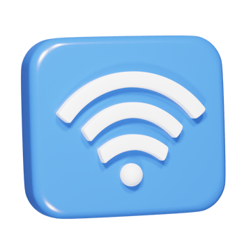 Wifi icon 3d render illustration png