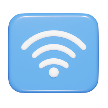 Wifi icon 3d render illustration png