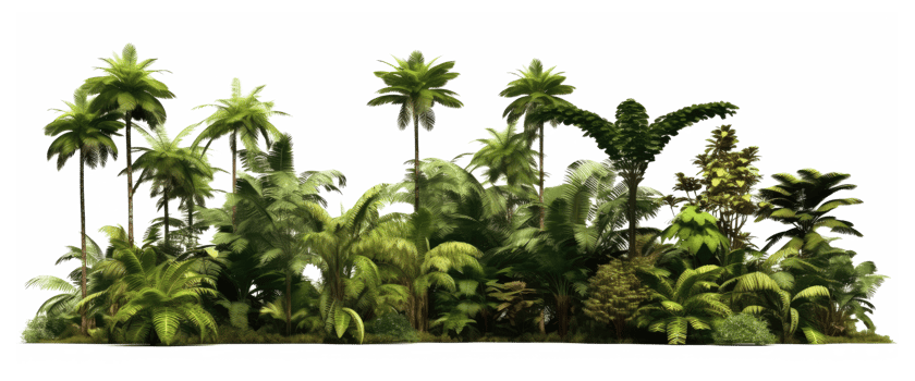 AI generated amazing trees in the forest png
