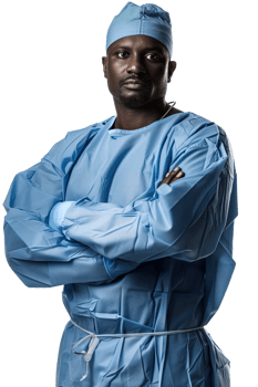 AI generated Black man in medical clothes png