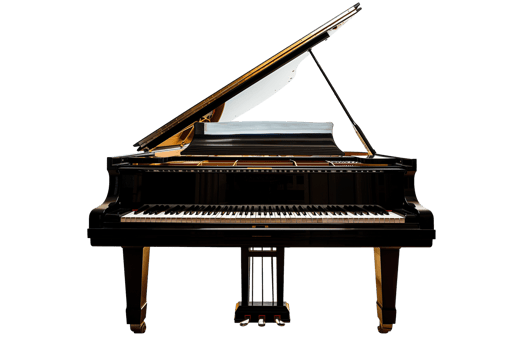 AI generated Black classic piano musical instrument png