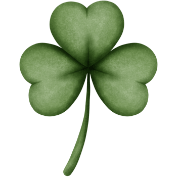 Watercolor lucky clover leaf clipart, St patricks day illustration. png