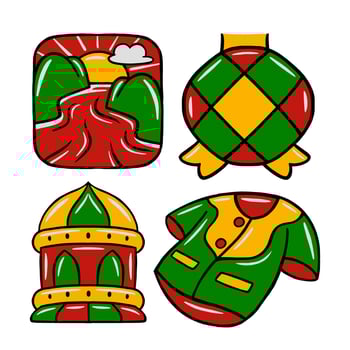 Ramadan Doodle Element Vector Illustration