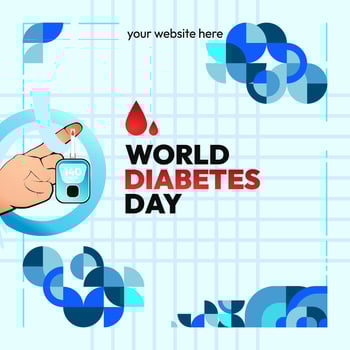 World Diabetes Day banner for awareness and concern. Geometric banner for International Diabetes Day. vector