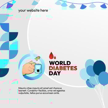 World Diabetes Day banner for awareness and concern. Geometric banner for International Diabetes Day. vector
