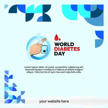 World Diabetes Day banner for awareness and concern. Geometric banner for International Diabetes Day. vector