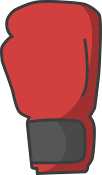 Red Boxer Gloves icon, Thailand flat icons, flat Color Line. png