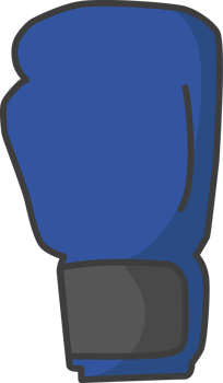 Blue Boxer Gloves icon, Thailand flat icons, flat Color Line. png