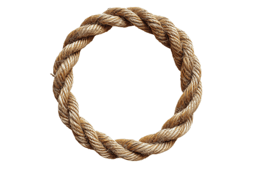 AI generated Twisted Rope Circle png