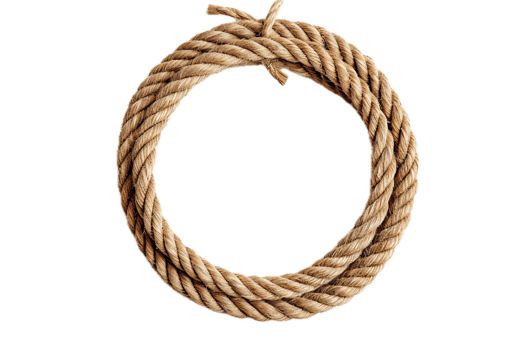 AI generated Twisted Rope Circle png