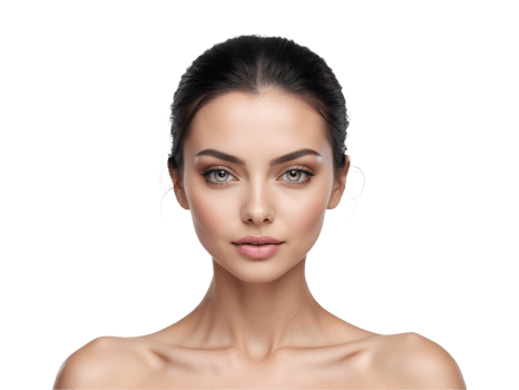 AI generated Beautiful woman with perfect skin isolated on transparent background png