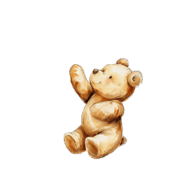 AI generated Dazzling Watercolor Teddy Bear Illustration png