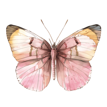 AI generated Whispers of ButterflyWatercolor Clipart Design png