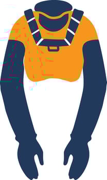 aquanaut swimwear flat style isolate on background vector