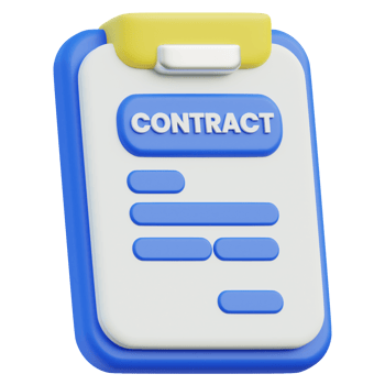 Contract 3D icon design for poster banner png