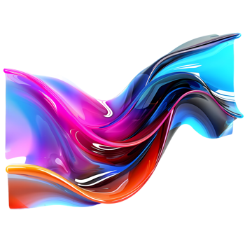 AI generated 3D abstract colorful glass, 3d rendering png